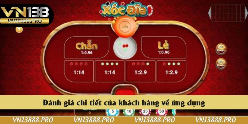 Đánh giá chi tiết của khách hàng về ứng dụng